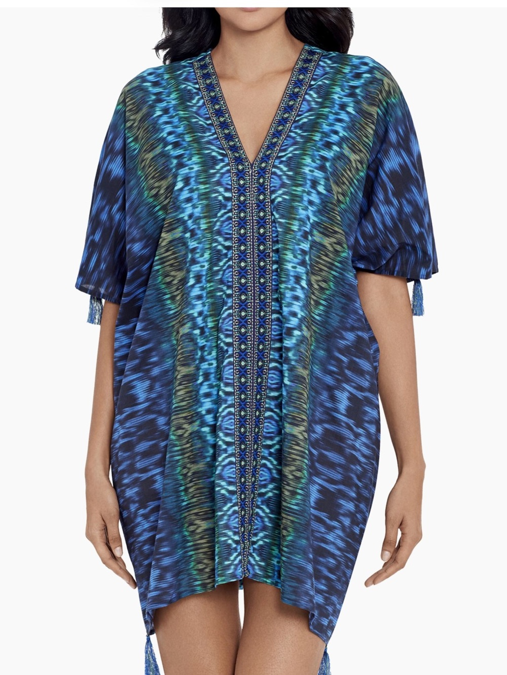 Miraclesuit / Coverup Alhambra Blue & Green Caftan - Sz. S - NWT